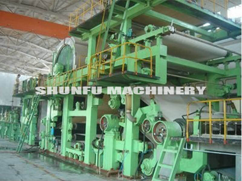 2800mm daily capacity 40 tons fourdriner culture paper machine